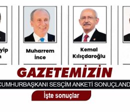 GAZETEMİZİN CUMHURBAŞKANI SEÇİM ANKETİ SONUCU