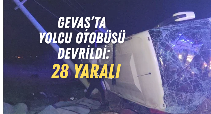 Gevaş’ta Yolcu Otobüsü Devrildi: 28 Yaralı